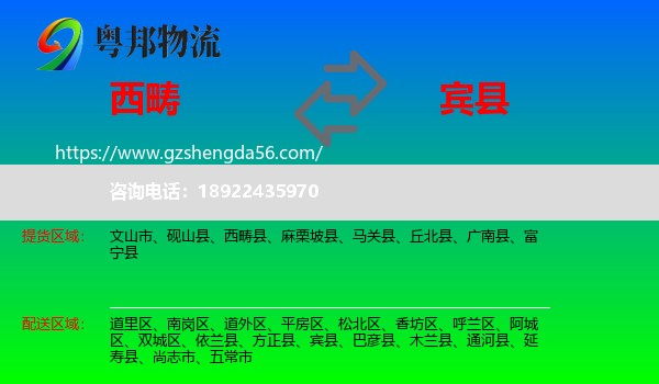 西畴县到宾县物流专线