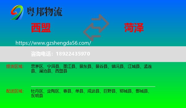 西盟县到菏泽物流
