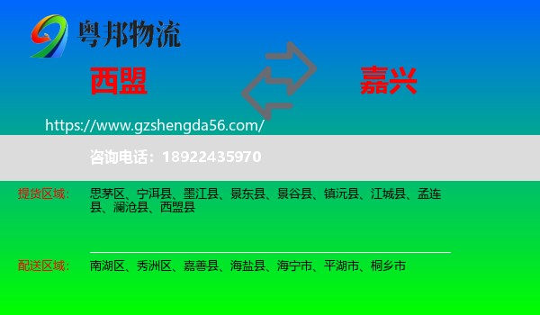 西盟县到嘉兴物流