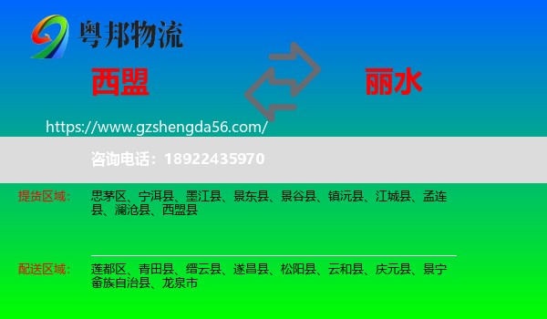 西盟县到丽水物流