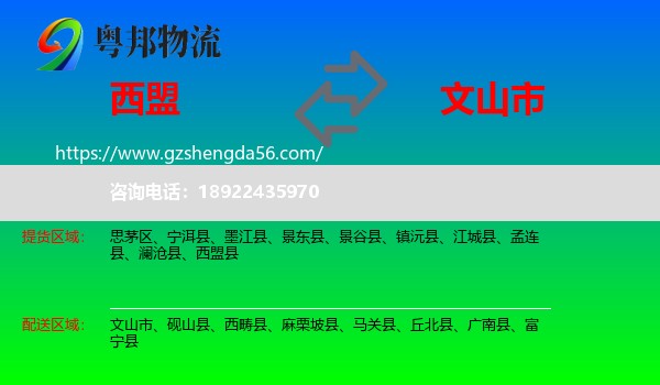 西盟县到文山市物流专线