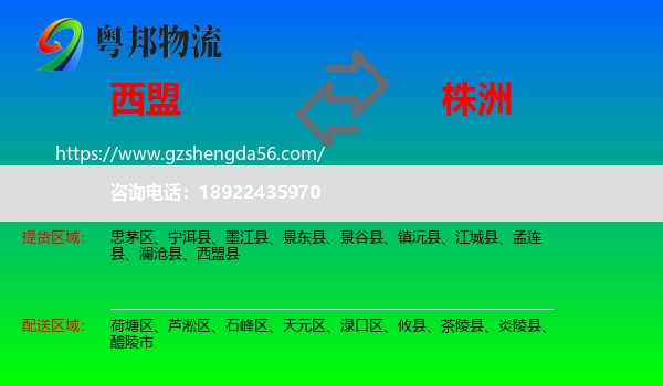 西盟县到株洲物流