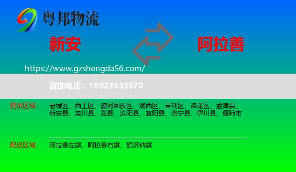 新安县到阿拉善盟物流