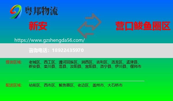 新安县到鲅鱼圈区物流专线