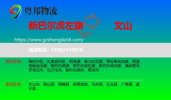 新巴尔虎左旗到文山物流