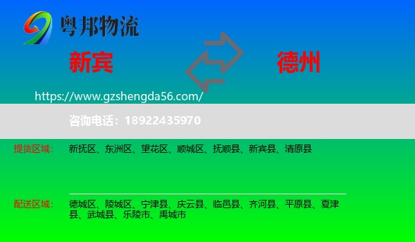 新宾县到德州物流