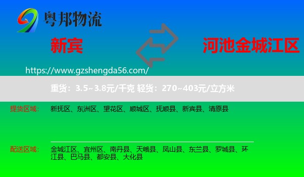 新宾县到金城江区物流专线