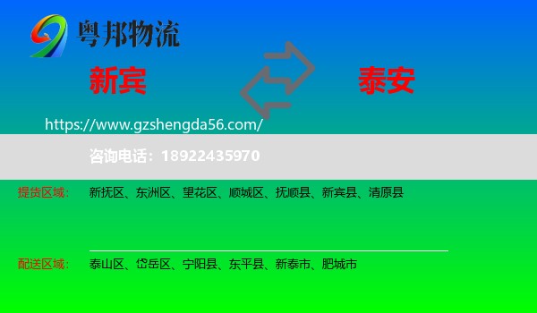 新宾县到泰安物流