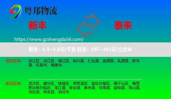 新丰县到泰来县物流专线
