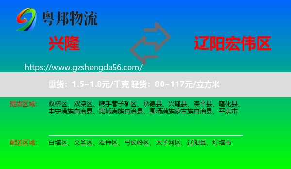 兴隆县到宏伟区物流专线