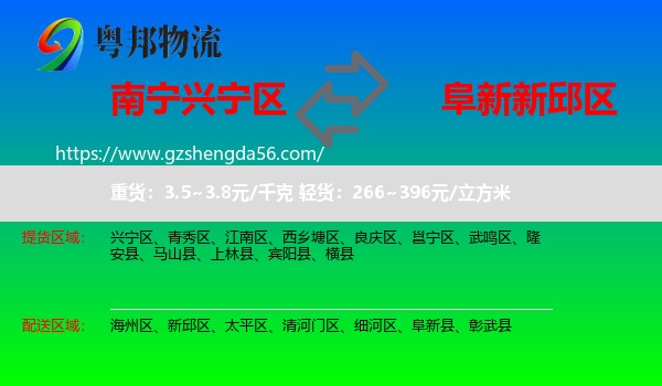 兴宁区到新邱区物流专线