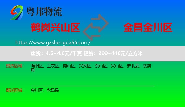 兴山区到金川区物流专线