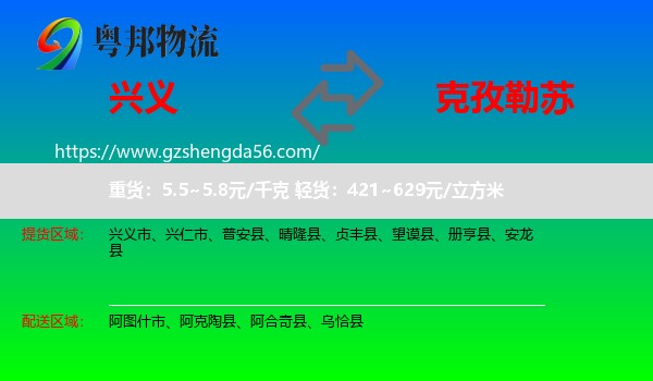 兴义市到克孜勒苏物流专线