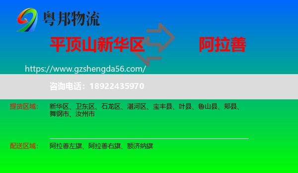 新华区到阿拉善盟物流专线