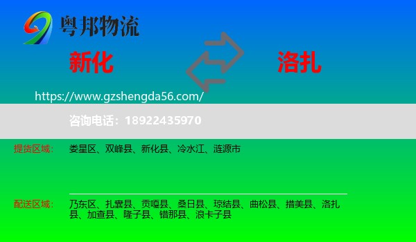 新化县到洛扎县物流专线