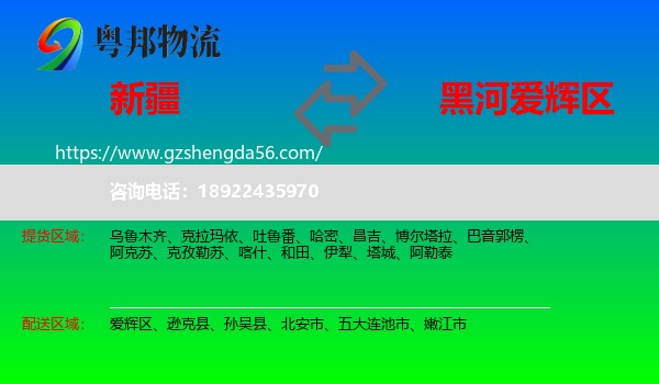新疆到爱辉区物流专线
