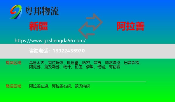新疆到阿拉善盟物流