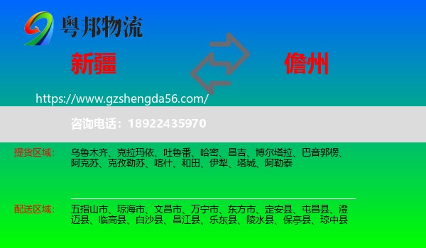 新疆到儋州物流