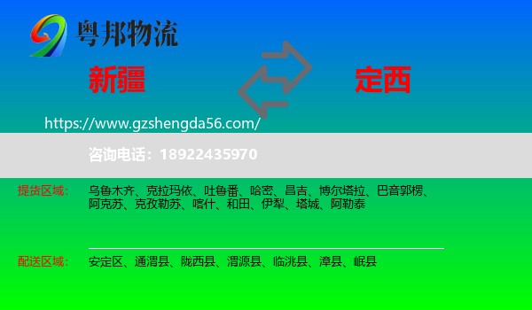 新疆到定西物流