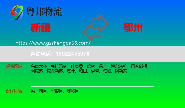 新疆到鄂州物流