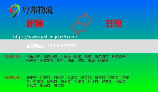 新疆到甘孜物流