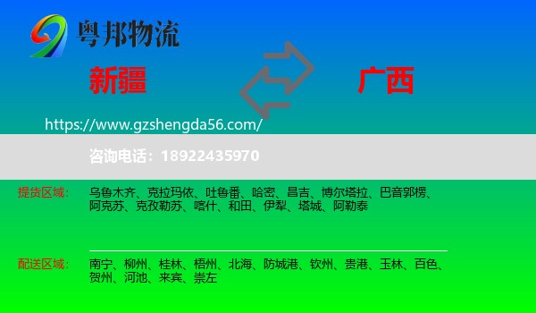 新疆到广西物流