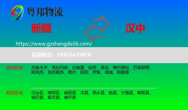 新疆到汉中物流