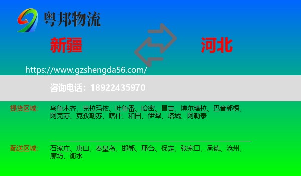 新疆到河北物流