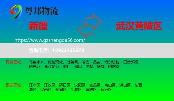 新疆到黄陂区物流专线