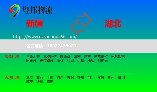 新疆到湖北物流