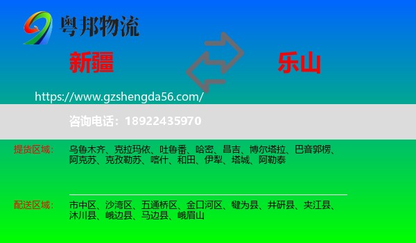 新疆到乐山物流