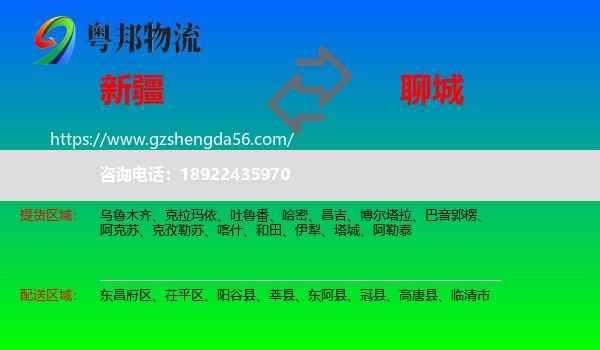 新疆到聊城物流