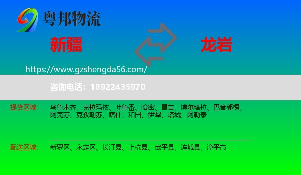 新疆到龙岩物流