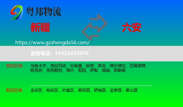 新疆到六安物流