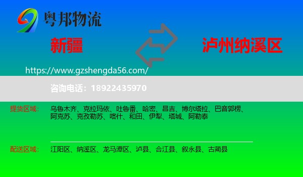 新疆到纳溪区物流专线
