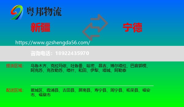 新疆到宁德物流