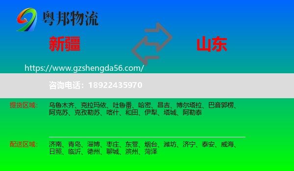 新疆到山东物流