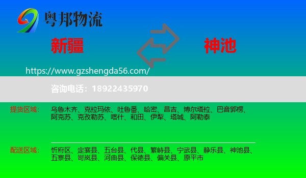 新疆到神池县物流专线