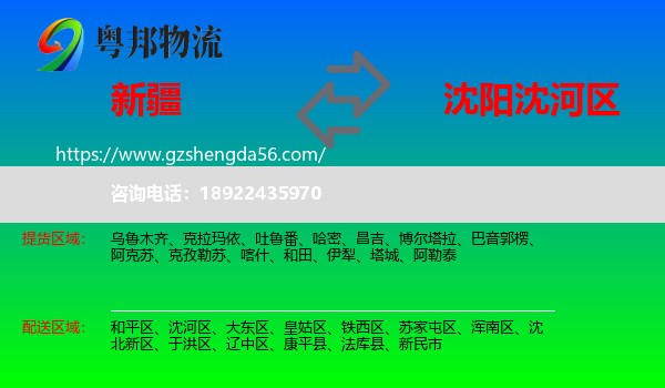 新疆到沈河区物流专线