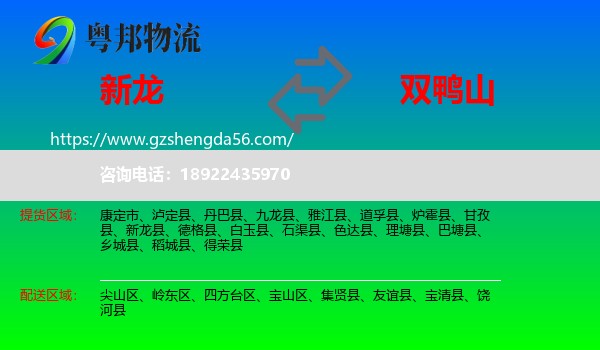 新龙县到双鸭山物流专线
