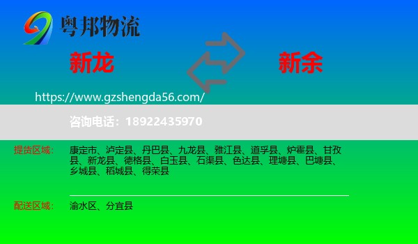 新龙县到新余物流专线