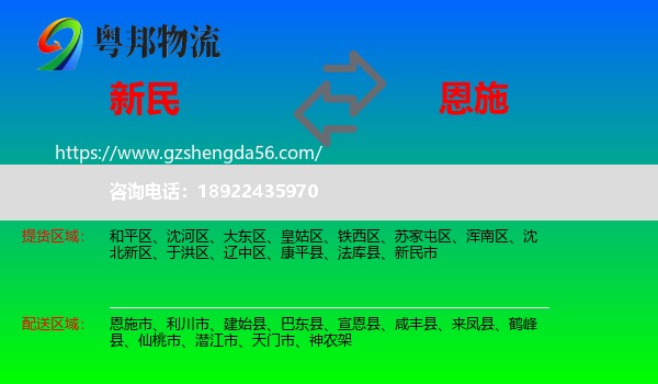 新民市到恩施物流