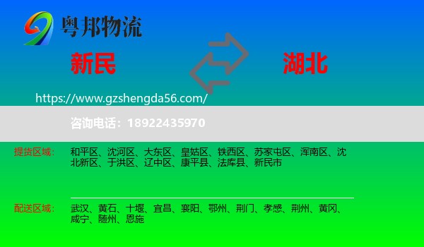 新民市到湖北物流