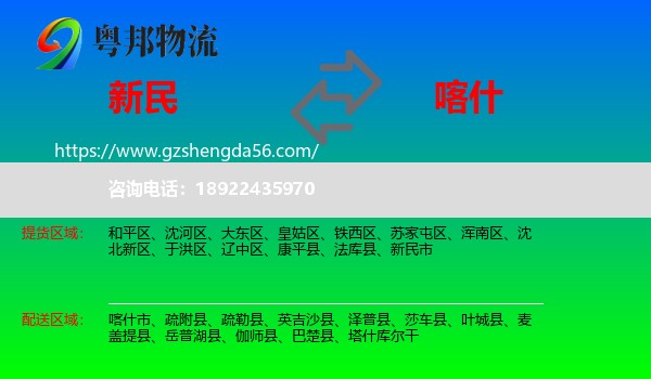 新民市到喀什物流
