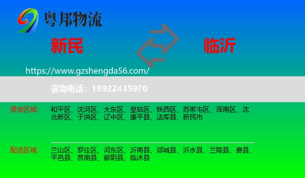 新民市到临沂物流