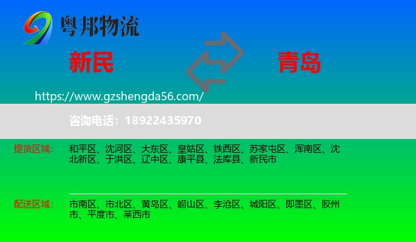 新民市到青岛物流