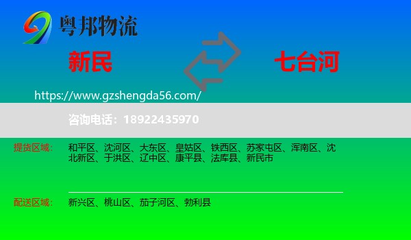 新民市到七台河物流