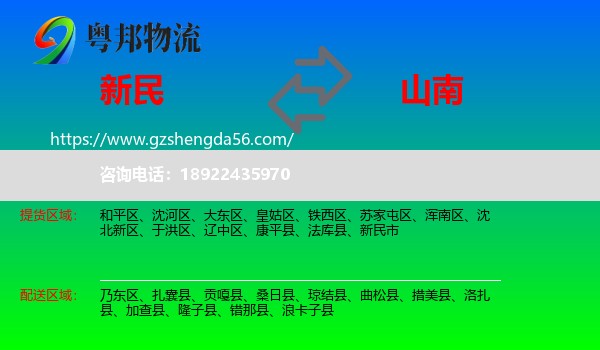 新民市到山南物流