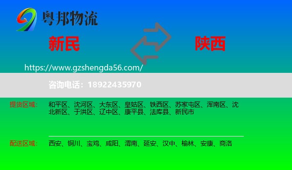新民市到陕西物流