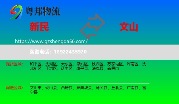 新民市到文山物流